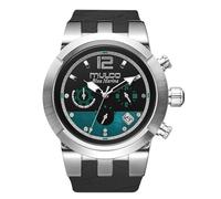 MULCO Watches for Women - Blue Marine Infinity - Silver Stainless Steel Case with Wrist Silicone Band, Medium Face with Mother of Pearl & Gold, Quartz Analog Movement, Waterproof - Inspired by Magic