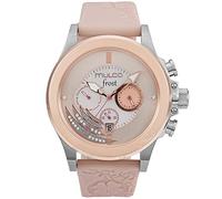 MULCO Watches for Women - Frost, Stainless Steel Case with Wrist Silicone Band, Quartz Multifunctional Movement, Large Face Analog Display, Crystals Stones,100m Water Resistant-Waterproof, Frost
