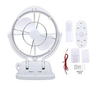 Mulcort Auto Sensing DC Cabin Fan 3 Speed Quiet 360° Airflow with Remote Control Timer 12V 24V for RV Boat (White)