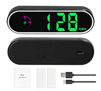 Mulcort Car Headup Display, GPS Digital Speedometer, KM/H Digital Speedometer with Colorful LED Display Clock & Compass Function Overspeed Alarm for Car Truck SUV RV