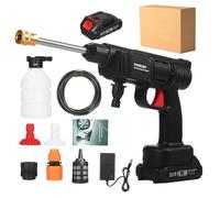 Mulcort Cordless Pressure Car Washer 24.5Bar/350PSI Portable Cordless Power Washer 1500mAh*2 Battery Powered Pressure Washer High Pressure Washer Machine Handheld Pressure Washer for Car Home Garden