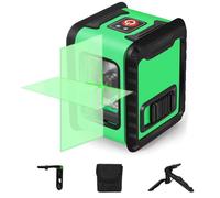 Mulcort Cross Laser Level 4° Self-Leveling and Manual Mode,IP54 Waterproof,Two Brightness Levels,High Precision Green Light Cross Two-Line Level Kit with Magnetic Bracket + Mini Tripod + Cloth Bag