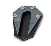 Mulcort Kickstand Pad Motorcycle Kickstand Plate Foot Side Stand Enlarger CNC Aluminum BlackRedSilvery Optional Secure Stable Parking for TRK 502 2017-2018 (Silver)