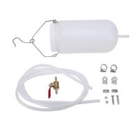 Mulcort Universal Motorcycle Auxiliary Fuel Tank 108cm Hose with Brass Valve & Mounting Hardware for Dirt Bikes Cruiser Touring Long Distance Riding
