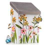 Muldale Bee House for Garden - Insect Hotel for Ladybirds and Bees - Hand Painted Light Blue Bug Hotel Gift Boxed - Perfect for Attracting Insects