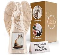 Muldale Cat Memorial Gifts - Pet Memorial Ornament with Photo Holder - 28cm - Pet Loss Bereavement Sympathy Gifts