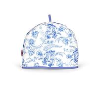 Muldale Tea Cosy for Teapot Large in Vintage Blue Floral Pattern 34cm - 100% Cotton Extra Thick Wadding - Made in England - Insulated 6 Cup Tea Cosy Covers that Keep Tea Hotter for Longer