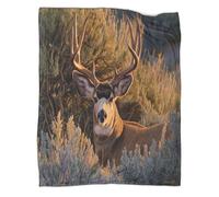 Mule Deer, Sagebrush Blanket, Perfect Sofa Bed Cover 80x90inch(200x230cm),soft And Comfortable to The Touch,suitable for Keeping The Whole Family Warm