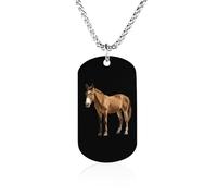 Mule Horse Funny Photo Necklace for Men Women Memorial Necklaces Printed Picture Pendant Jewelry
