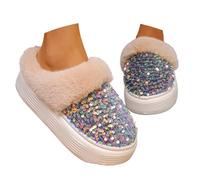 Mule Slippers for Women Cute Ladies House Comfy Slip on Shoes Slipper | Fluffy Slippers,Gift for Her,Summer Slippers Women,Room Slippers,Spring,Faux Fur,Open Back,Winter