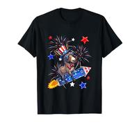 Mule Sunglasses US Flag Riding Firecracker 4th July Farmer T-Shirt