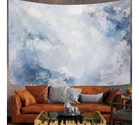 MULERN Abstract Art Tapestry for Bedroom Aesthetic, Intertwined Clouds Wall Art Decor Tapestries Wall Hanging, Blue White Tapestry for Living Room Dorm Backdrop Party Decor, 59x39in