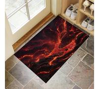 MULERN Door Mat Indoor 80x120cm - Non Slip Heavy Duty Muddy Mats for Dogs, Fantasy Fire Vortex Printed Welcome Front Doormat, Dirt Trapper Kitchen Floor Mat, Red