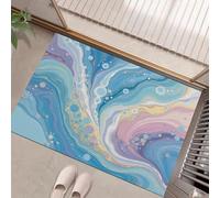 MULERN Door Mats Indoor 80x120cm, Dirt Trapper Machine Washable Abstract Texture Watercolor Splatter Doormat with Non-slip TPR Backing, Dog Doormat Floor Mat for Kitchen, Entrance