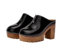 Mules For Women Orthopedic Platform Sandals Close Toe Slip On Shoes With Arch Support Summer Block Heel Walking Non-Slip Sandals Mule Low Wedge Breathable Casual Roman Outdoor Shoes