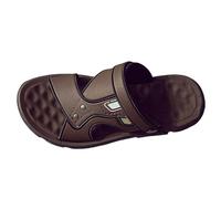 Mules Men's Summer Bathing Slippers Padded Wide Feet Outdoor Shoes Bathing Shoes Cross Slide Slippers Airy Slippers Outdoor Beach Slippers Soft Thick Summer Shoes Leisure Shoes, brown, 8.5 UK