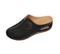 Mules Shoes For Women Closed Toe,Slip On Sandals For Women,New Spring And Summer Collection Openwork Breathable Sandals, Wedge Heeled Mules For Women,Casual Comfortable Slip On Sandals