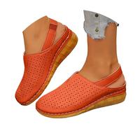 Mules Shoes For Women Closed Toe,Womens Wedge Sandals,Orthopedic Sliders With Arch Support,Cushioned Insole Walking Summer Slip On Wide Fit Slides,Soft Anti Slip Hollow Out Ankle Strap Sandals