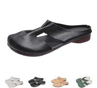 Mules Shoes for Women, Soft Sole Knot Mules, Round Toe Backless Non-Slip Sandals, Summer Hollow Out Lightweight Comfy Casual Slip On Clogs Shoes for Women (Black,6)