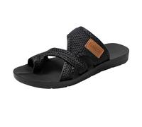 Mules Women's Summer Hallux Valgus Shoes Slip Ins Flat Slippers with Soft Footbed Wide Feet Summer Shoes Comfortable Slippers Mesh Breathable Beach Sandals Wide H Beach Sandals, black, 8.5 UK