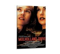 Mulholland Drive Movie Poster Art Print David Lynch Film Wall Decor Hollywood Classic Cinema Artwork Vintage Aesthetic Home Decoration Unique Gift Idea for Film Lovers Gift 12x18inch(30x45cm) Framed
