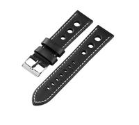Mulhouse Racing Leather KXD0658-22 mm - Unisex - Genuine Leather Black 22 mm
