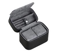 Mulhouse Watch Box 2 Watches Black Leather KXD0982 - Unisex - Genuine Leather Black 13 x 8,5 x 10 cm