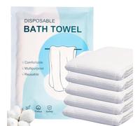 MuLing Disposable Bath Towels,5 PCS Large Portable Bath Towels for Travel,55 x 27.5 inch Soft Big Body Towel,Washcloth for Hiking Camping Hotel Bathroom, Individually Packed