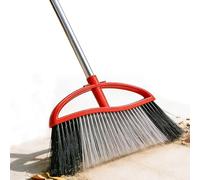 MuLing Heavy Duty Broom, 15.7'' Wide Angle Broom with Stiff Bristles, Red, MULARGEBROOM MLB36, for Yard, Garden, Garage
