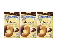 MULINO BIANCO Abbracci crisp Italian pastries with a buttery-cocoa flavour 350g x 3 packets (Abbracci, x3)