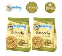 6x Mulino Bianco Pistacchio Kekse mit Pistazien Kekse mit Pistazien und Mürbeteig ideal zum Frühstück oder Snack ohne Palmöl 240 g