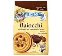 MULINO BIANCO Baiocchi - shortbread biscuits with hazelnut cream and cocoa 260g (Cocoa, x1)
