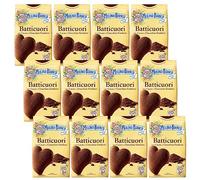MULINO BIANCO Batticuori Italian shortbread cocoa biscuits 350g x 12 packets (Batticuori, x12)