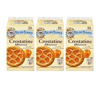 MULINO BIANCO Crostatine Albicocca - Italian pastries, mini apricot tarts 400g x 3 packs (Apricot, x3)