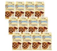 MULINO BIANCO Crostatine Cacao - Italian biscuits, mini tarts with cocoa cream and hazelnuts 400g x 12 packs (Cacao, x12)