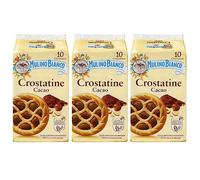 MULINO BIANCO Crostatine Cacao - Italian biscuits, mini tarts with cocoa cream and hazelnuts 400g x 3 packs (Cacao, x3)