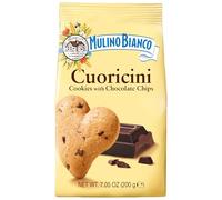 Mulino Bianco Cuoricini Shortbread Heart Cookies with Chocolate Chips, 20 Ounces (Pack of 3)