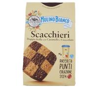 Mulino Bianco Frollini Double Frolla Chocolate & Caramel Chess Biscuit - Ideal for Breakfast or Baking - Palm Oil Free - 300g