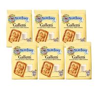 MULINO BIANCO Galletti - Crispy shortbread sugar biscuits 350g x 6 packets