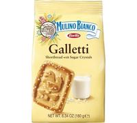 Mulino Bianco Galletti Shortbread Biscuits With Sugar Crystals, 3 Count (Pack of 3)