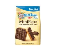 Mulino Bianco Mini Fette con Cioccolato al Latte Rusk with Milk Chocolate Baked Bread 110g Without Palm Oil