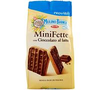 Mulino Bianco Mini Fette con Cioccolato al Latte Rusk with Milk Chocolate Baked Bread 110g Without Palm Oil