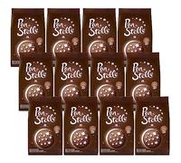 MULINO BIANCO Pan di stella - Italian chocolate biscuits with glazed stars 350g x 12 packets (Pan di stella, x12)