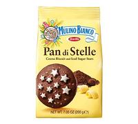 Mulino Bianco Pan di Stelle - Authentic Italian Chocolate Star Cookies - 4 x 3 Packs (200g)