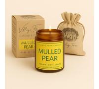 Mulled Pear & Cranberry Luxury Hand Poured Candle | Vegan | Eco Friendly | Hand Crafted, | 50+ Hour Burn Time | Soy Wax Premium Candle | Artisan | Small Batch | Festive | Christmas | Secret Santa