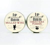 Mulled Wine and Christmas Pudding Lip Balms by The Prohibition Co. Stocking Filler set 2 x 15ml Tins