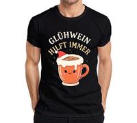 Mulled Wine Helps Always Mug Christmas Kawaii Gift Funny Men's T-Shirt, black, XXL