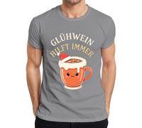Mulled Wine Helps Always Mug Christmas Kawaii Gift Funny Men's T-Shirt, gray, XXL