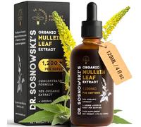 Mullein Drops for Lungs | 4 fl oz Organic Mullein Leaf Extract Liquid | 72,000mg Bottle with Liquorice Root | Flavonoid Support, Saponin Balance | 2 Months Supply 120ml