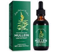 Mullein Drops for Lungs 60 ml - Mullein Leaf Extract for Lungs with Chlorophyll - Natural Herbal Supplement for Lung Cleanse, Respiratory Support, Boosts Immunity, Digestive Wellness